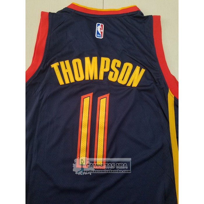Camiseta Golden State Warriors Klay Thompson NO 11 Ciudad 2020-21 Negro